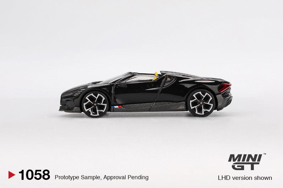 Bugatti W16 Mistral Black 2024 - Mini Gt - Scala 1/64 MGT01058-L EAN 840456306970