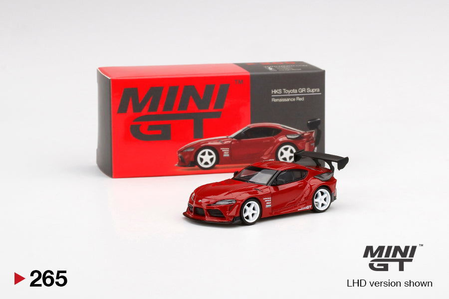 Mini GT - HKS Toyota GR Supra Renaissance Red - Scala 1/64 MGT00265