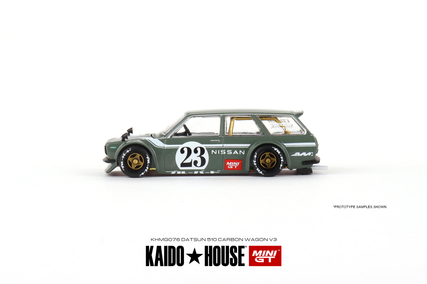 Datsun KAIDO 510 Wagon CARBON FIBER V3 - KAIDO HOUSE Mini GT - Scala 1/64 KHMG076