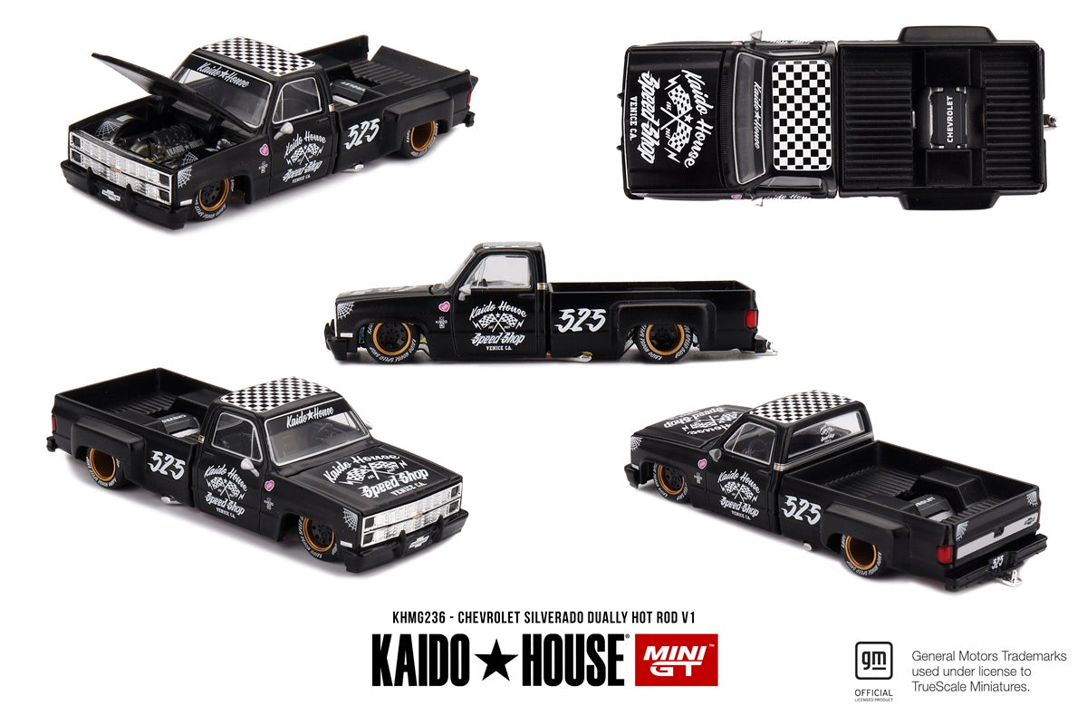 Chevrolet Silverado Dually Hot Rod V1 - Mini GT - Kaido House - Scala 1/64 KHMG236