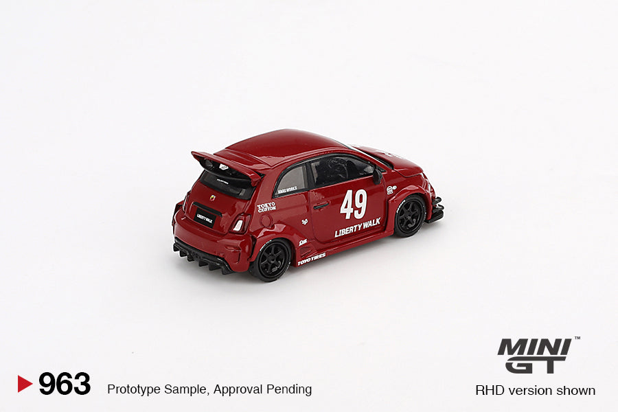 LB-WORKS x Abas Works ABARTH 595 Red - Mini GT - Scala 1-64 MGT00963-L