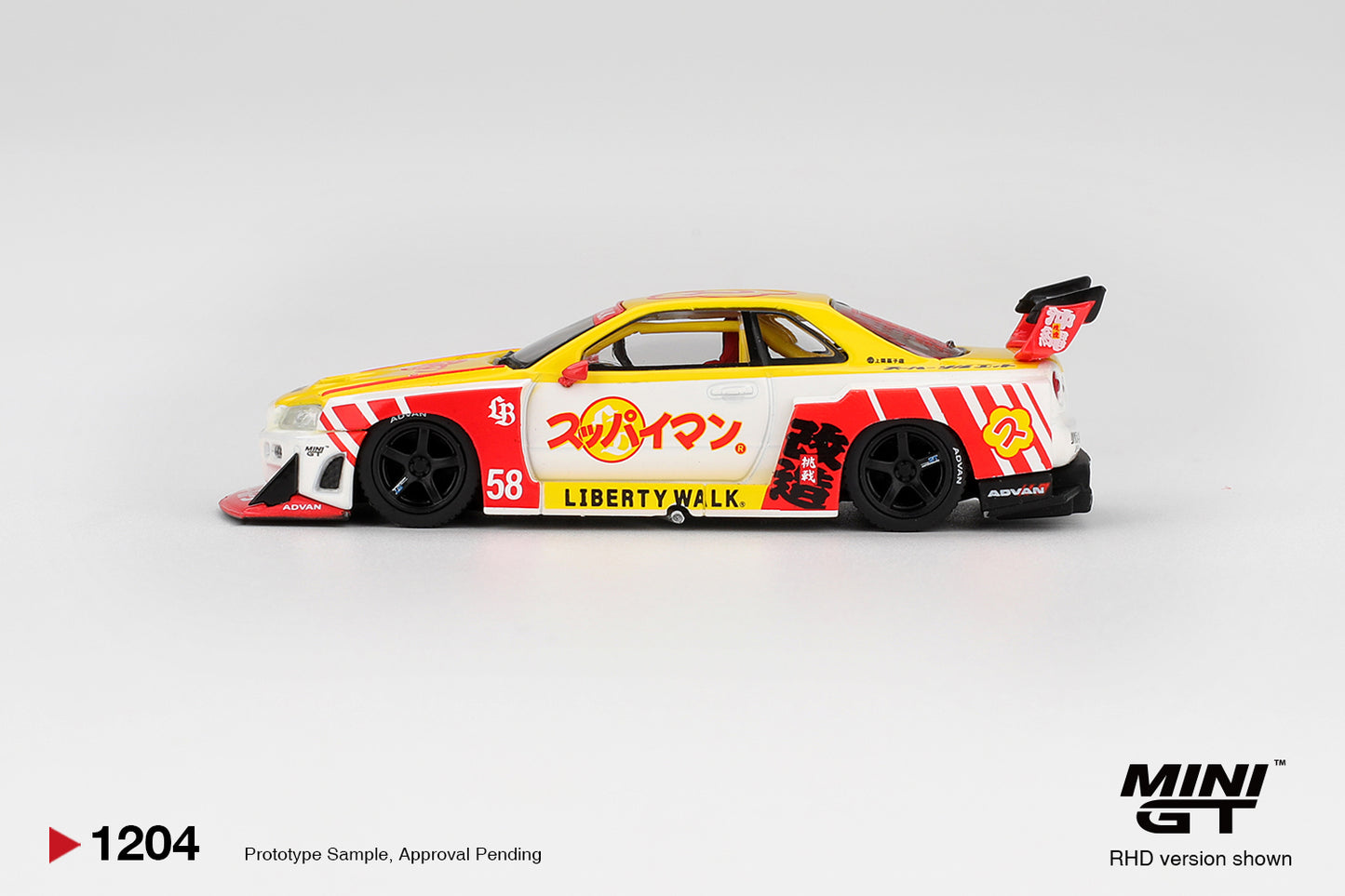 Nissan LB-ER34 Super Silhouette SKYLINE Suppaiman Okinawa 2025 - MINI GT - Scala 1/64 MGT01204-R