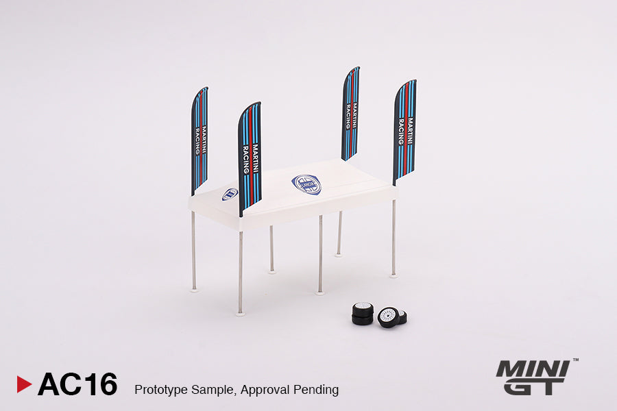 Paddock Service Tent Set - Martini Racing - Mini GT - Scala 1/64 MGTAC16