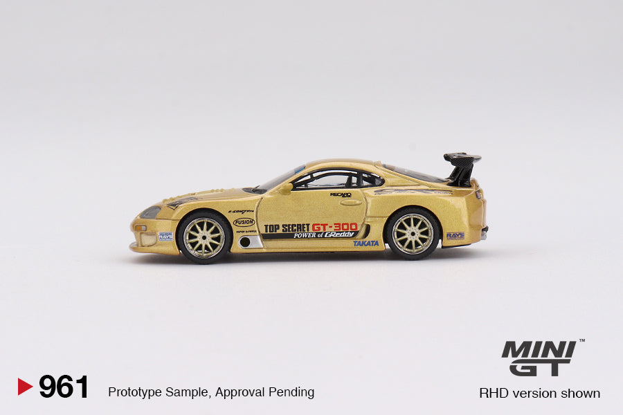 Toyota Supra (A80) Top Secret GT-300 Top Secret Gold - Mini GT - Scala 1/64 MGT00961-R