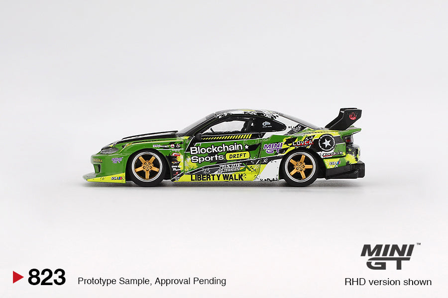 Mini GT - Nissan Silvia (S15) LB-Super Silhouette #555 V2 Formula Drift Japan 2024 (RHD) - Scala 1/64 MGT00823-R