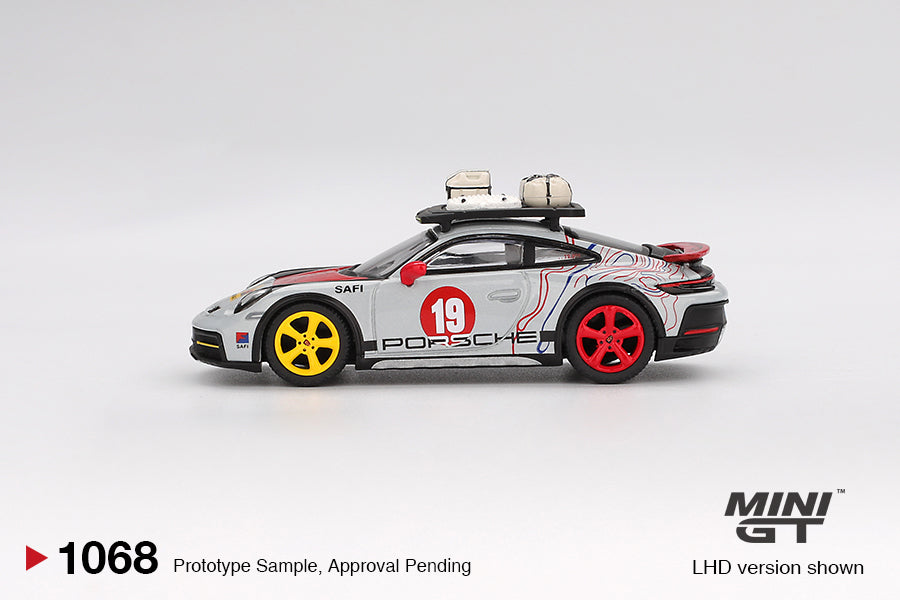 Porsche 911 Dakar "Uncle Rally" 2024 (LHD) - Mini GT - Scala 1/64 MGT01068-BL Blister Packaging