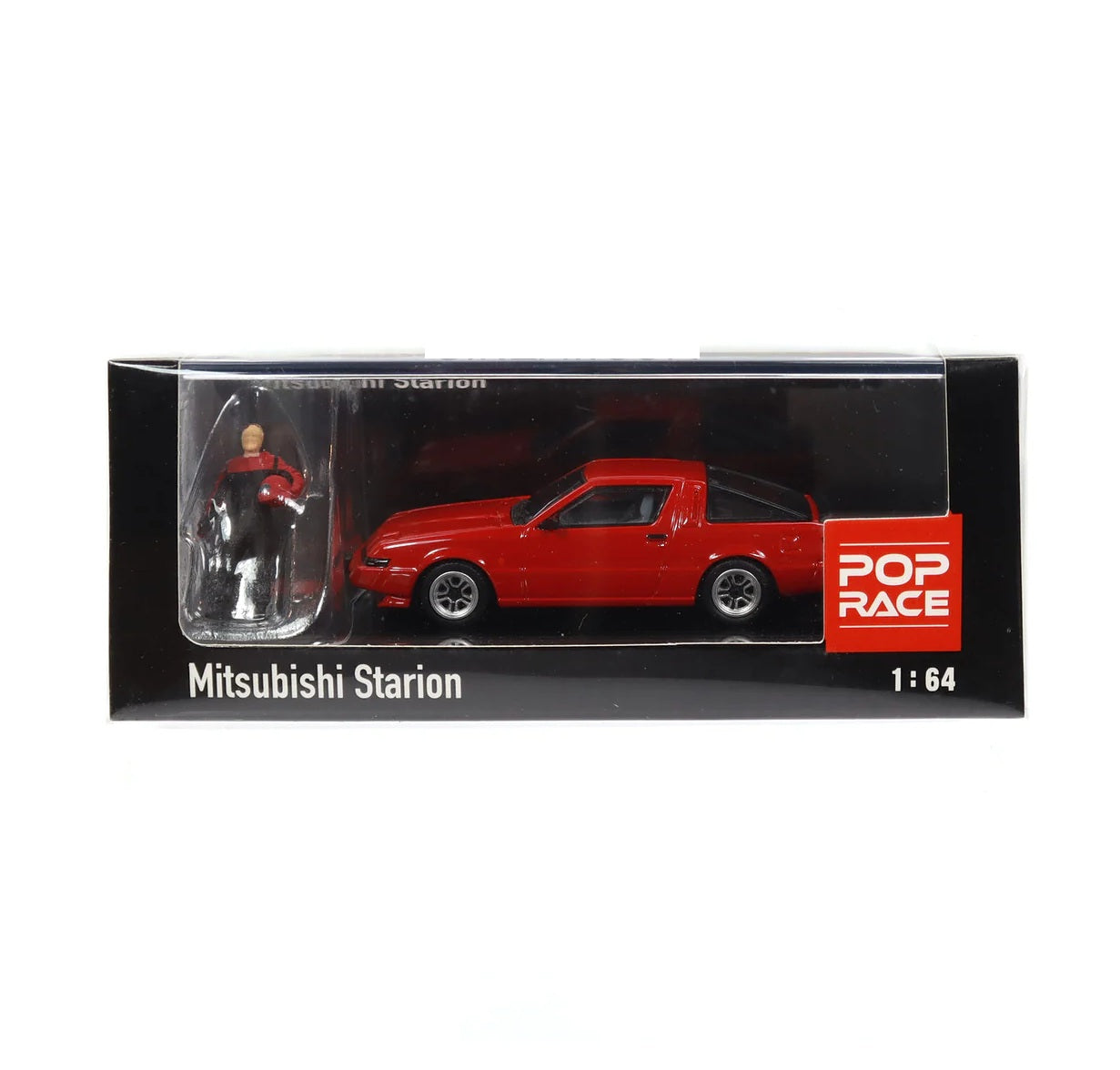 Mitsubishi Stallion Red and Driver Figure - Pop Race - Scala 1/64 PR64-STAR-RED