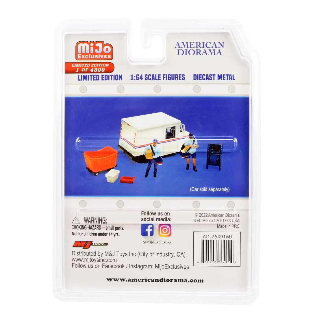 Mail Service Metal Figures Set MiJo Exclusives - American Diorama - Scala 1/64 AD-76491MJ