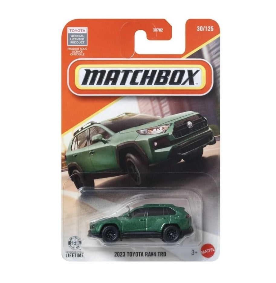 2023 Toyota RAV4 TRD Green #30 Long Card - Matchbox - Scala 1/64 Circa