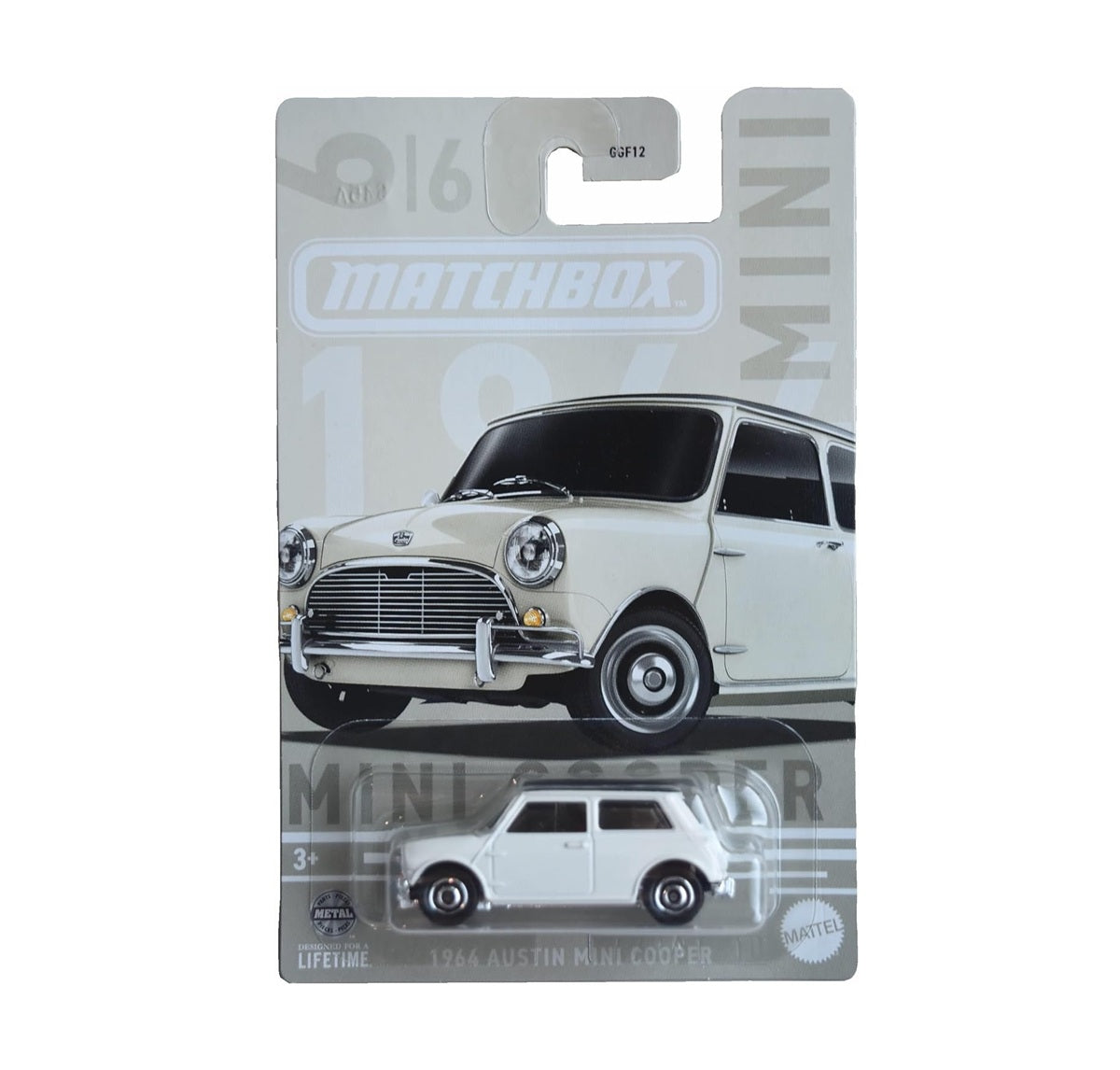 1964 Austin Mini Cooper White 6/6 - Matchbox - Scala 1/64