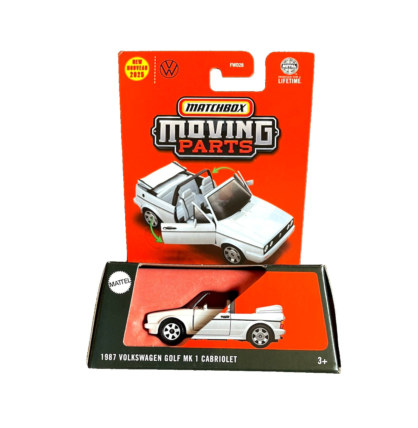 1987 VW Volkswagen Golf MK1 Cabriolet - Matchbox Moving Parts - Scala 1/64 Circa