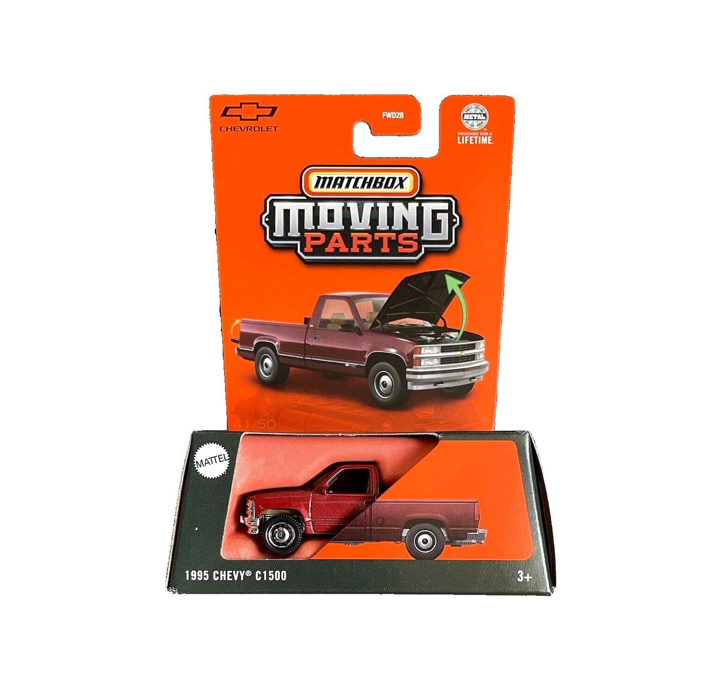 1995 Chevy C1500 - Matchbox Moving Parts - Scala 1/64 Circa