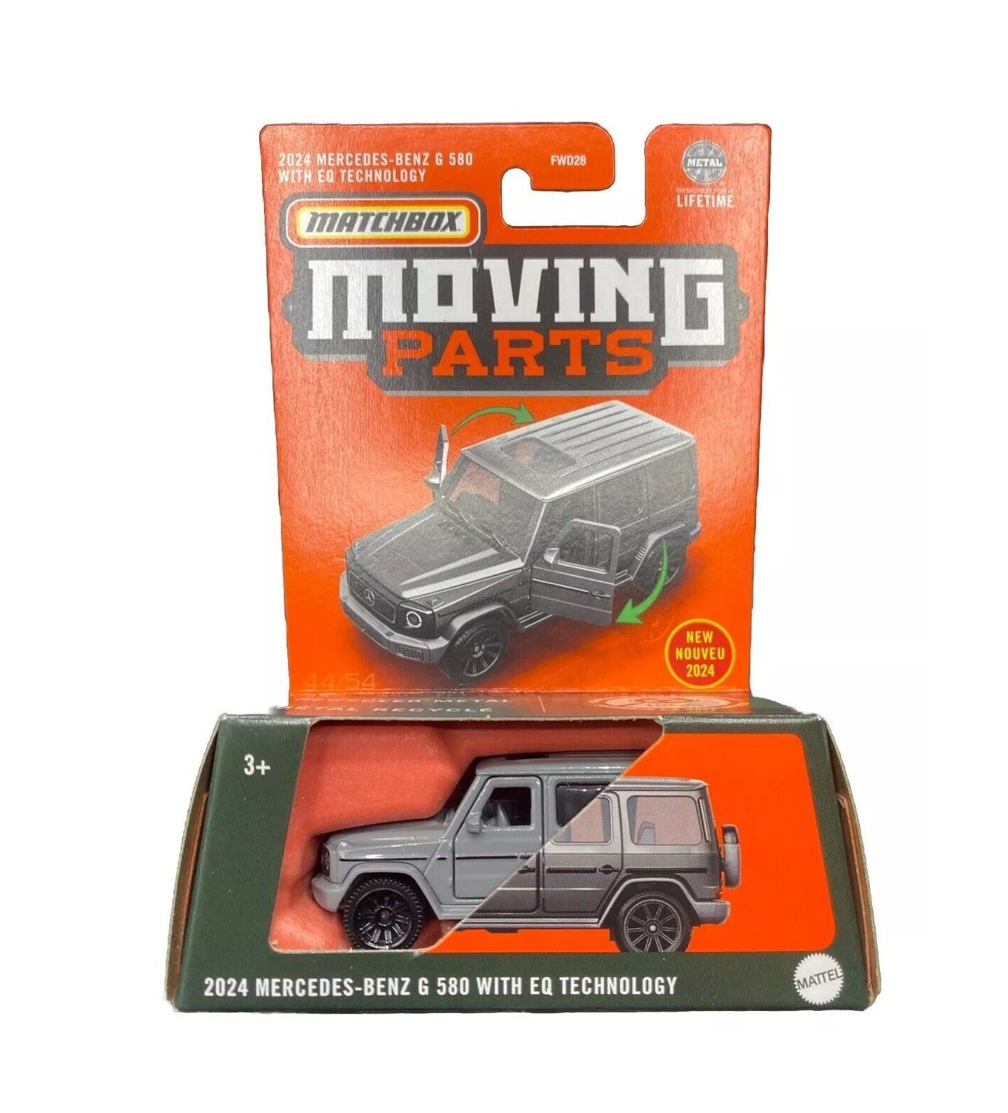 2024 Mercedes-Benz G 580 with EQ Technology Grey - Matchbox Moving Parts - Scala 1/64 Circa