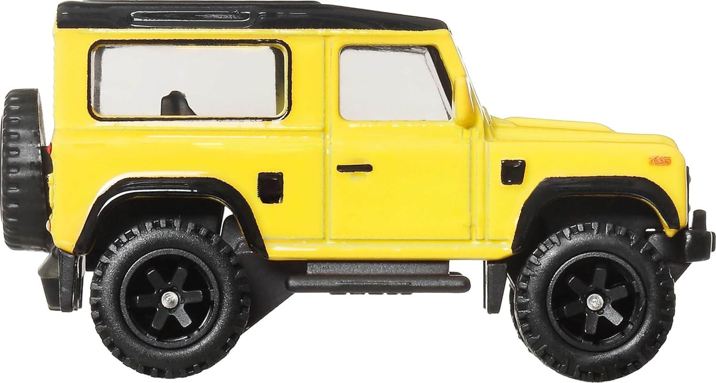 Land Rover Defender 90 Yellow - Series Car Culture Off Road - Hot Wheels Premium - Scala 1/64