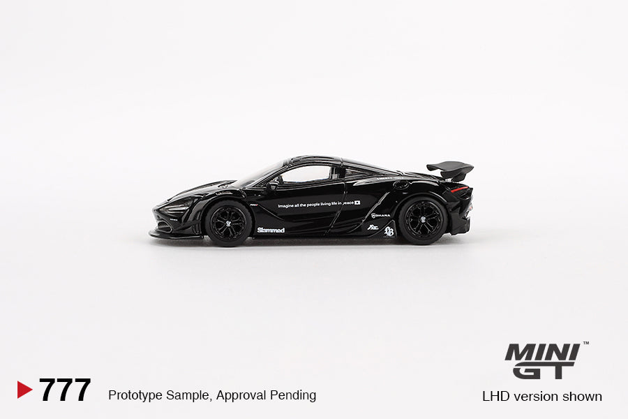 McLaren 720S LB★Works Black - Mini GT - Scala 1/64 MGT00777-L LHD