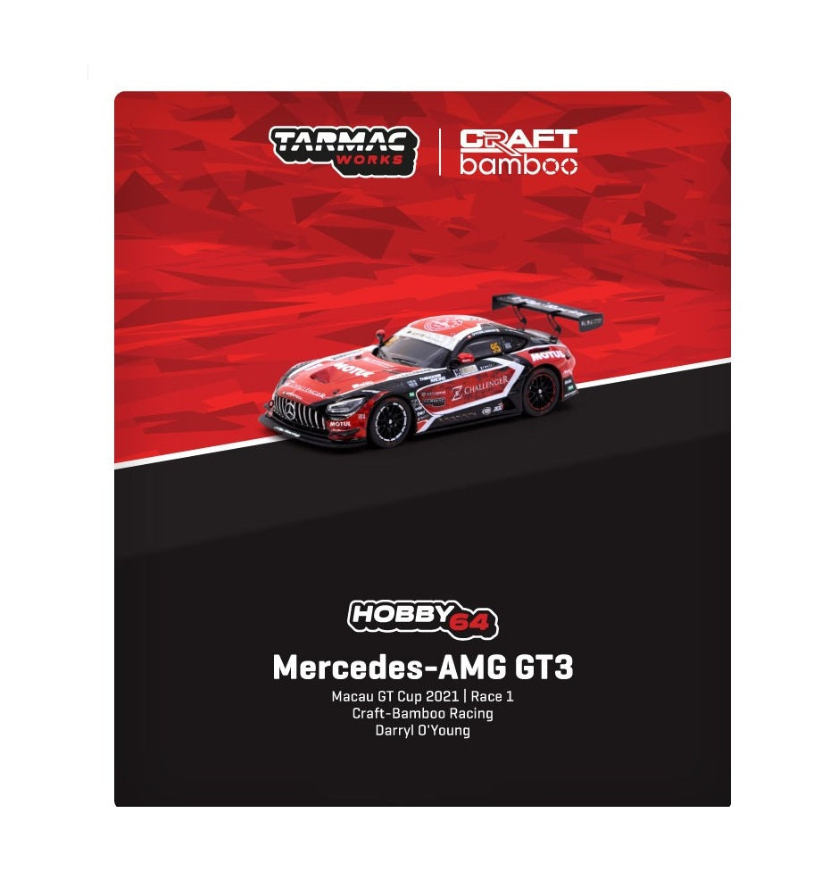 Mercedes-AMG GT3 Macau GT Cup 2021-Race 1 Craft-Bamboo Racing - Tarmac Works HOBBY64 - Scala 1/64 T64-062-21MGP95A