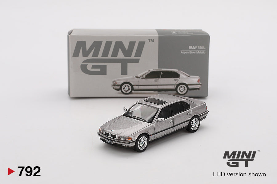 BMW 750IL Aspen Silver Metallic - Mini GT - Scala 1/64 MGT00792-R RHD