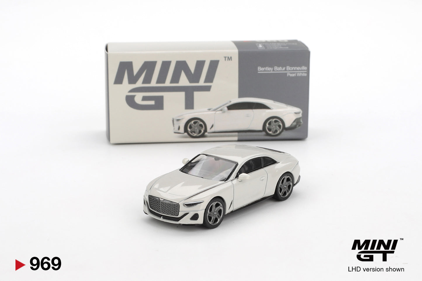 Bentley Batur Bonneville Pearl 2022 - Scala 1/64 - Mini GT - Scala 1-64 MGT00969-BL Blister Packaging