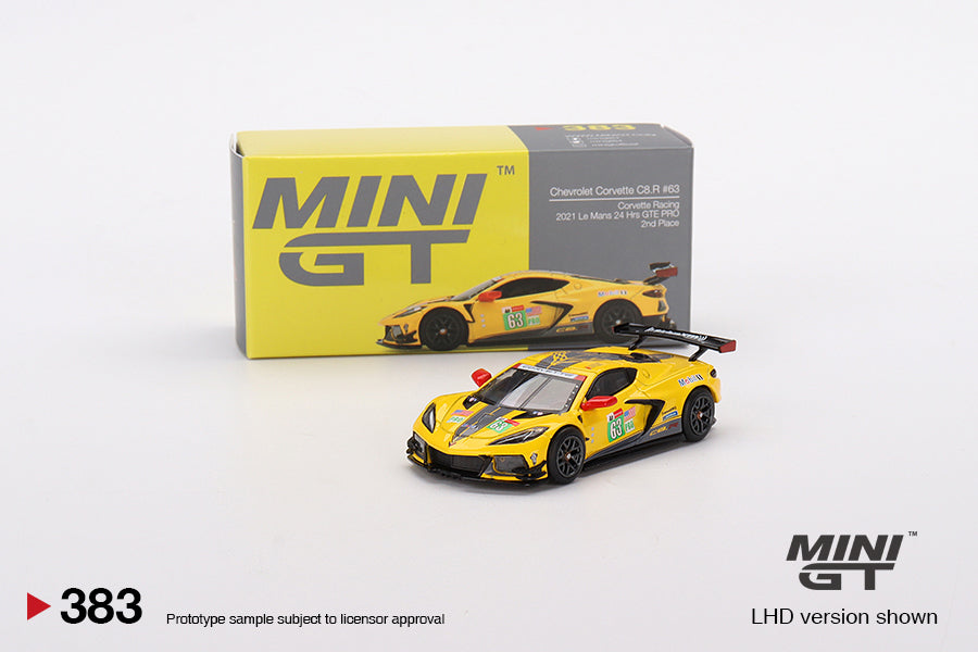 Mini GT - Chevrolet Corvette C8.R #63 2021 Le Mans 24 Hrs GTE PRO 2nd Place - Scala 1/64 MGT00383-L