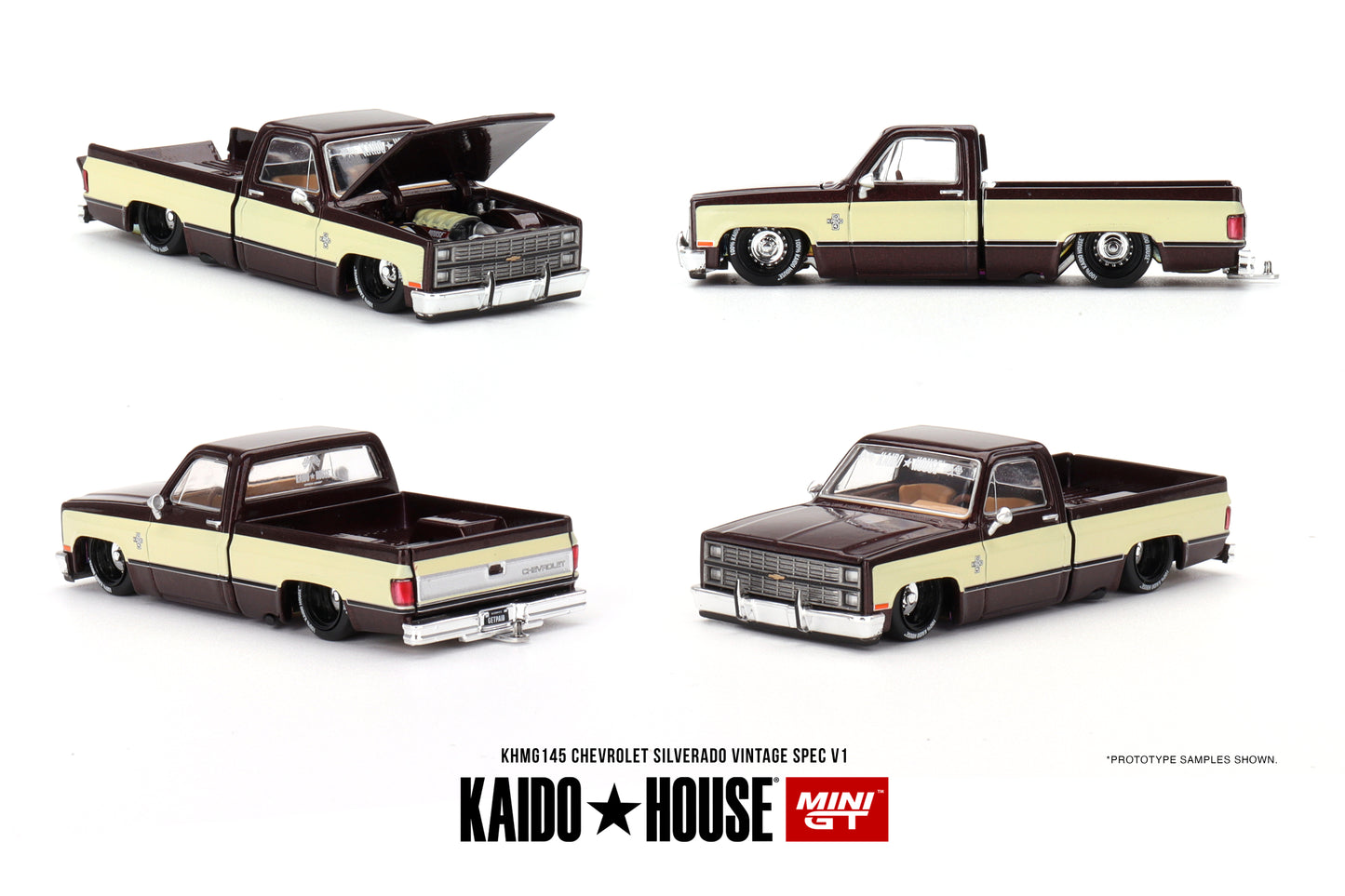 Chevrolet Silverado KAIDO Vintage Spec V1 - KAIDO HOUSE Mini GT - Scala 1/64 KHMG145
