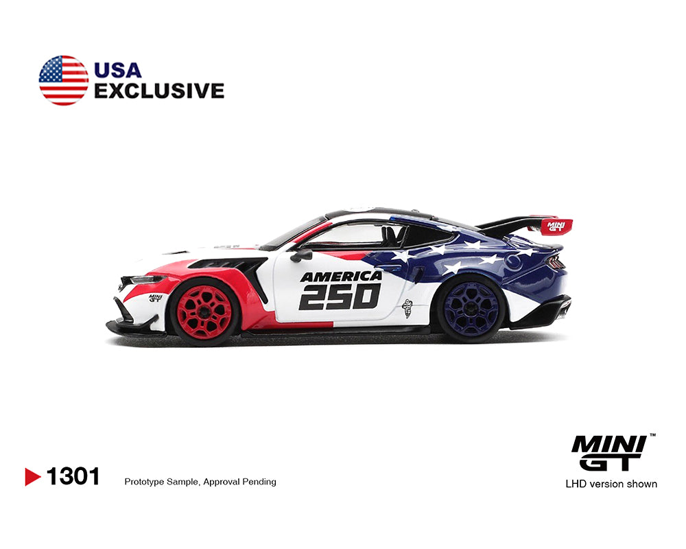Ford Mustang GTD America 250 USA Exclusive LHD - Limited Edition – Mini GT - Mijo Exclusives - Scala 1/64 MGT01301-BL