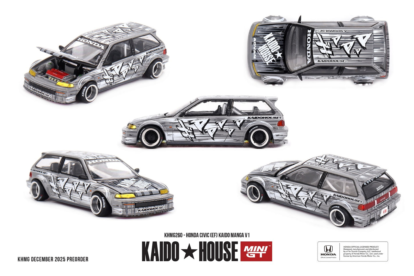 Honda Civic (EF) KAIDO MANGA V1 1987 - Kaido House Mini GT - Scala 1/64 KHMG260