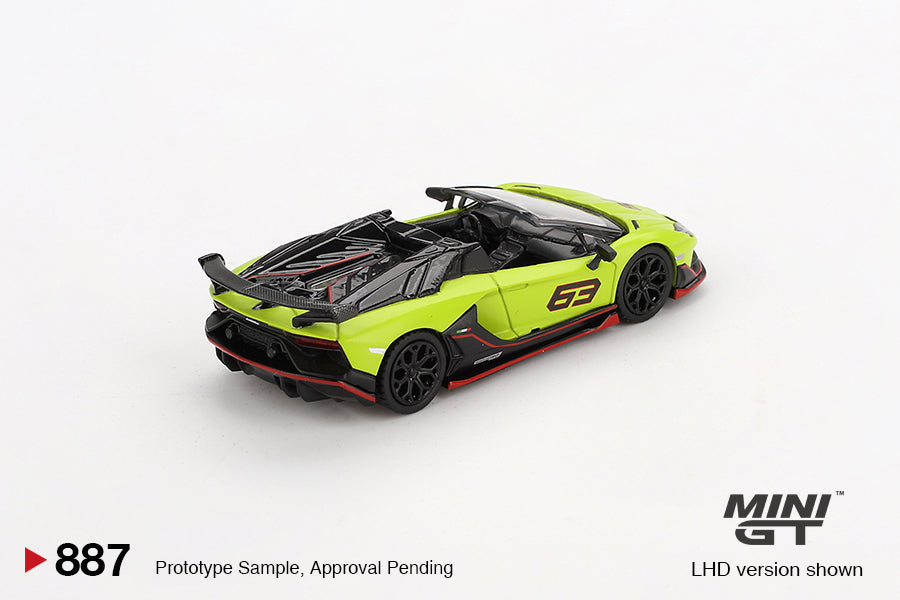 Lamborghini Aventador SVJ 63 Roadster Verde Shock - Mini GT - Scala 1-64 MGT00887-R