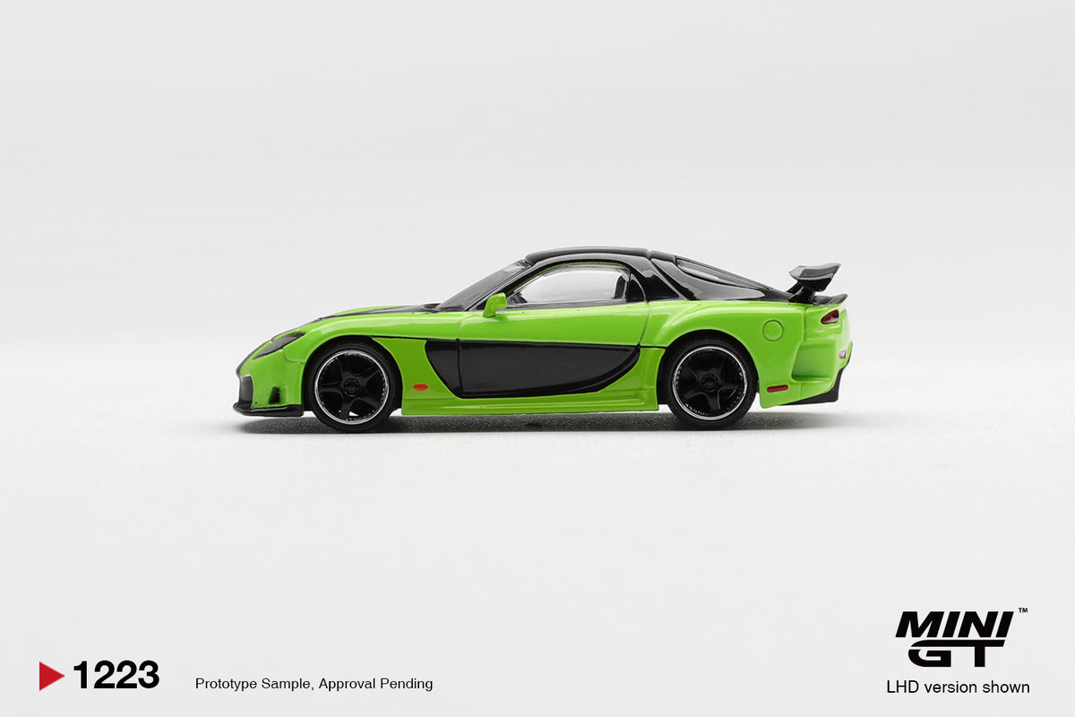 Mazda RX-7 VeilSide Fortune7 Green 2012 - Mini GT - Scala 1/64 MGT01223-L