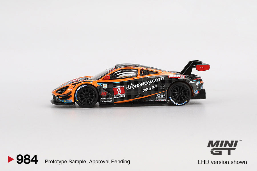 McLaren 720S GT3 EVO PFAFF Motorsports Daytona 24hrs 2024 - Mini GT - Scala 1/64 MGT00984-BL Blister Packaging