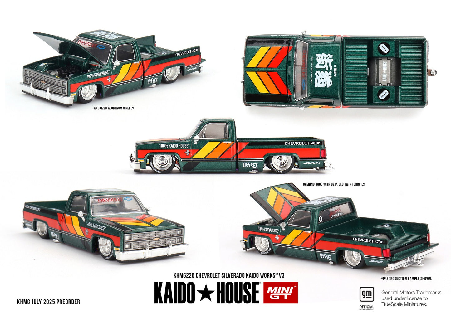 Chevrolet Silverado KAIDO WORKS V3 1980 - Mini GT Kaido House - Scala 1/64 KHMG226