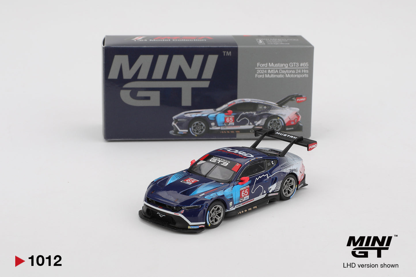 Ford Mustang GT3 #65 Ford Multimatic Motorsports IMSA Daytona 24 Hrs 2024 - Mini Gt - Scala 1/64 MGT01012-L
