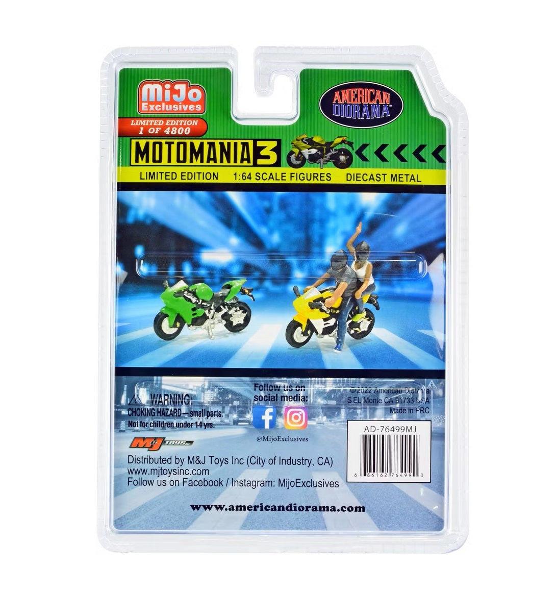 Motomania 3 Metal Figures Set MiJo Exclusives - American Diorama - Scala 1/64 AD-76499MJ