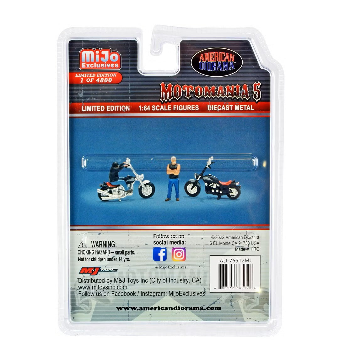 Motomania 5 Metal Figures Set MiJo Exclusives - American Diorama - Scala 1/64 AD-76512MJ