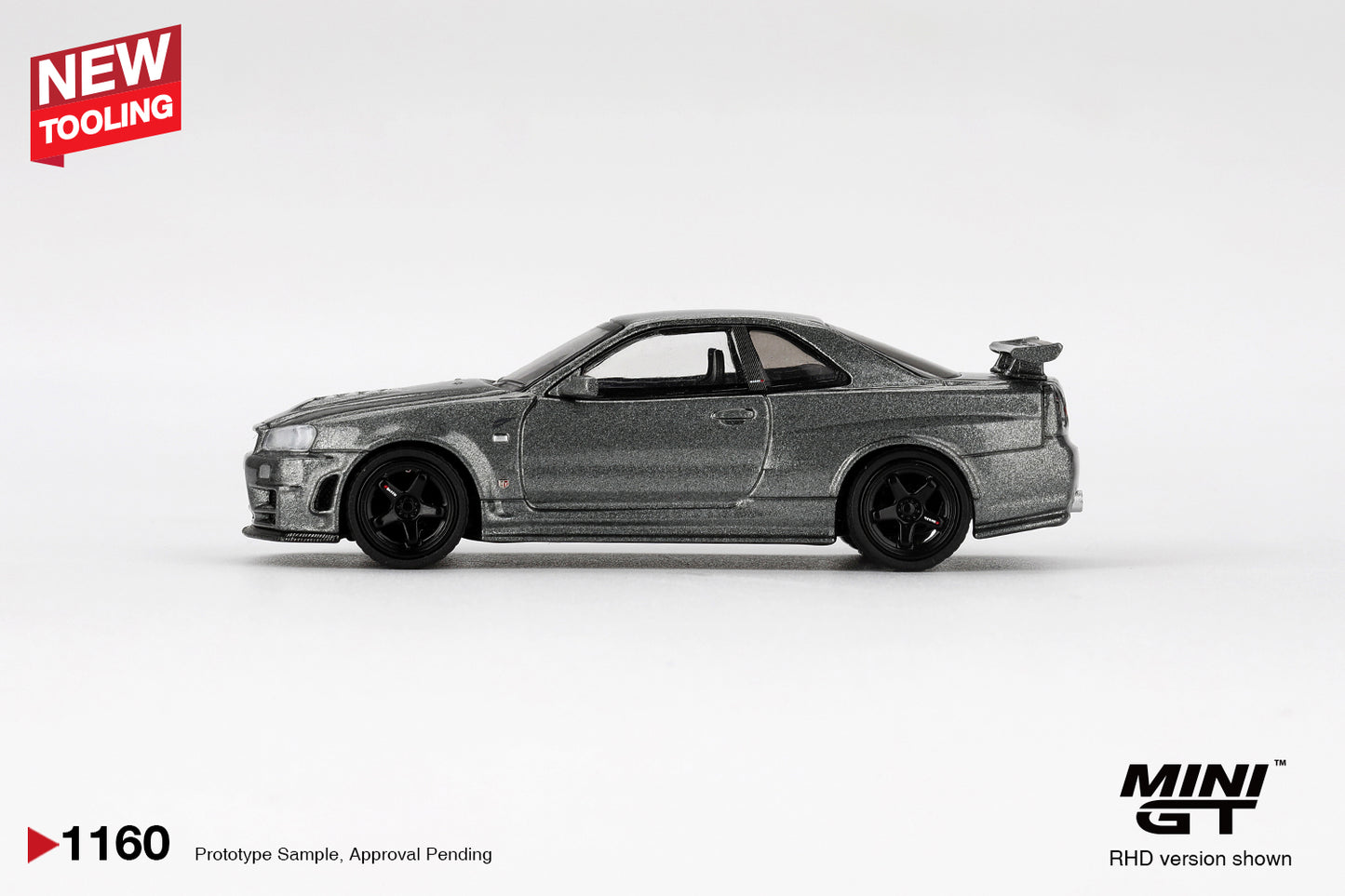 Nissan Skyline GT-R (R34) Dark Metal Gray Nismo CRS 1999 - Mini GT - Scala 1-64 MGT01160-R