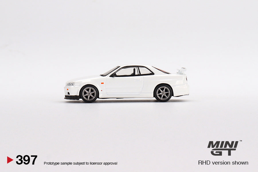 Nissan Skyline GT-R (R34) V-Spec N1 White - Mini GT - Scala 1/64 MGT00397-R