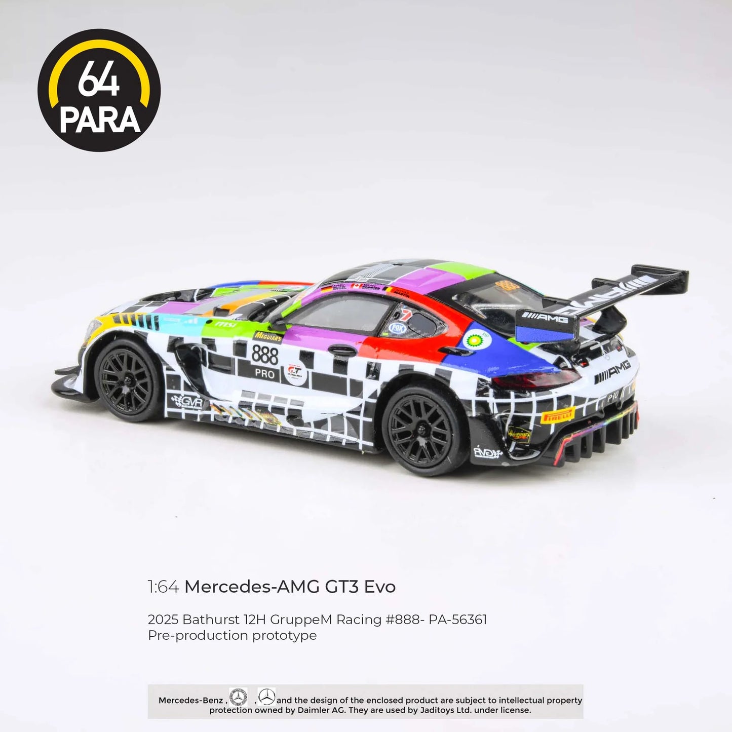 Mercedes-AMG GT3 2025 Bathurst 12H GruppeM Racing #888 - Para64 - Scala 1/64 PA-56361