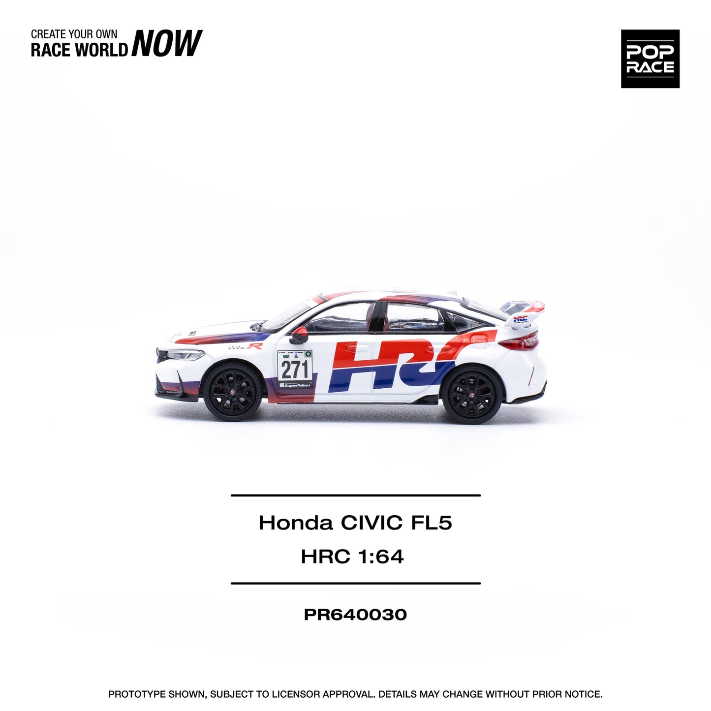 Honda Civic FL5 TYPE-R TCR - HRC - Pop Race - Scala 1/64 PR64-030
