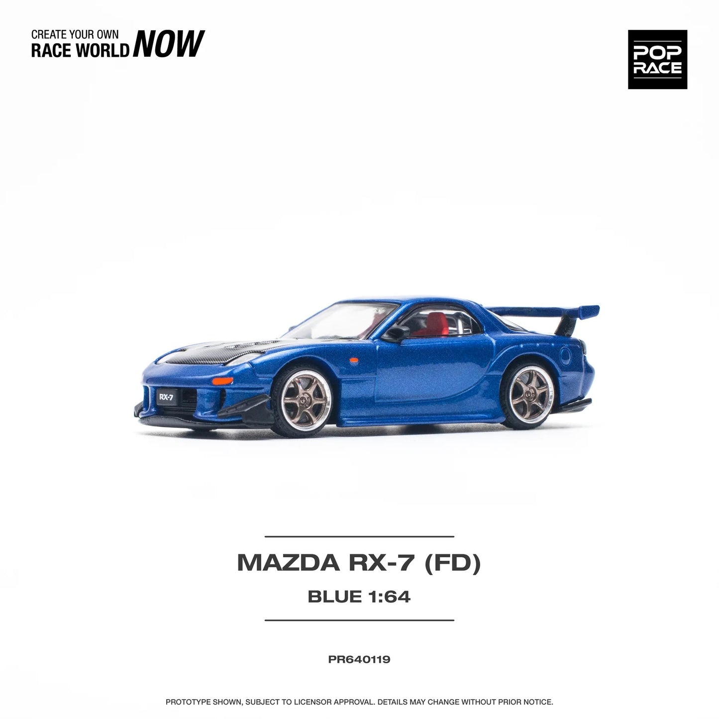 Mazda RX7 RE Amemiya Blue - Pop Race - Scala 1/64 PR64-0119