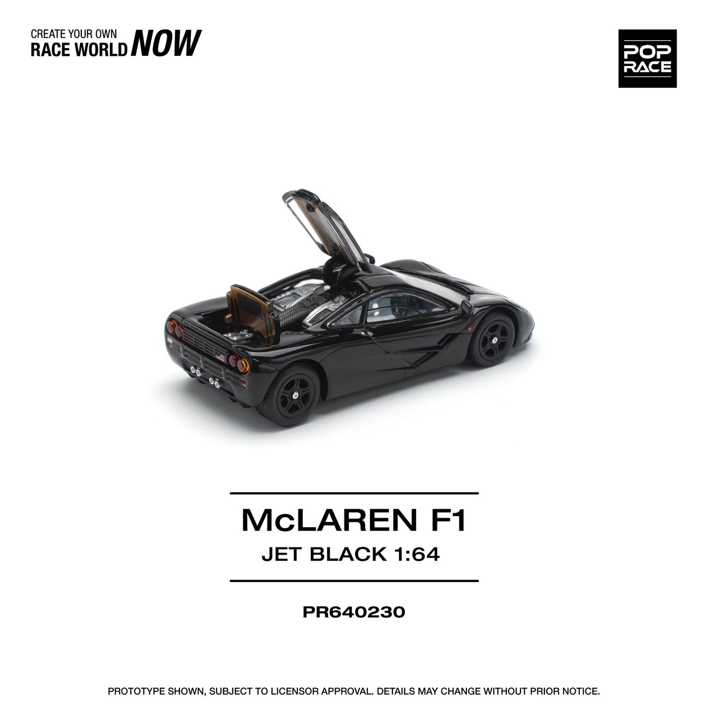 McLaren F1 Jet Black - Pop Race - Scala 1/64 PR64-230