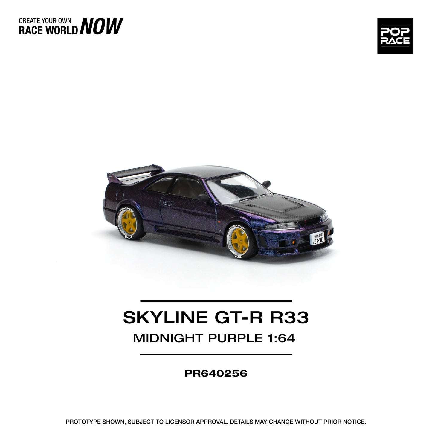 Skyline GT-R R33 Midnight Purple - Pop Race - Scala 1/64 PR64-256