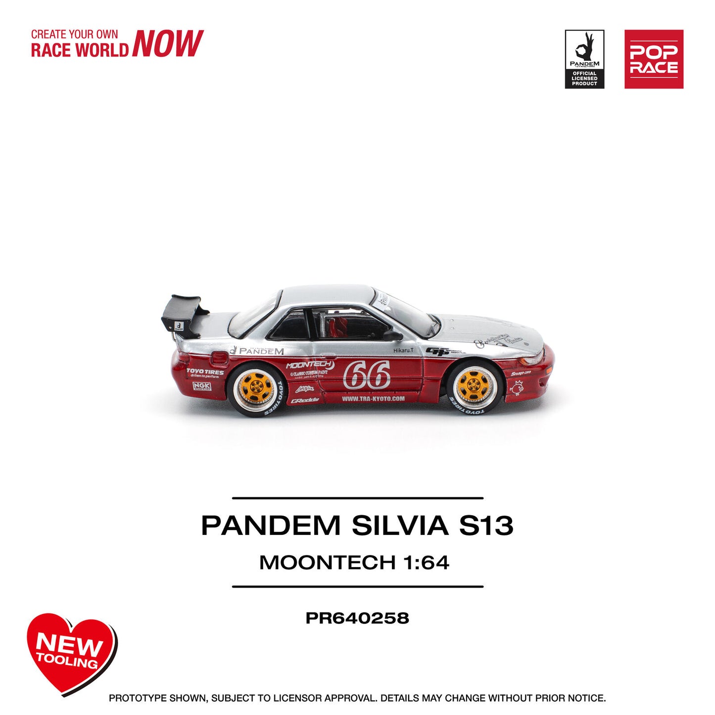 Panden Silvia S13 Moontech - Pop Race - Scala 1/64 PR64-258
