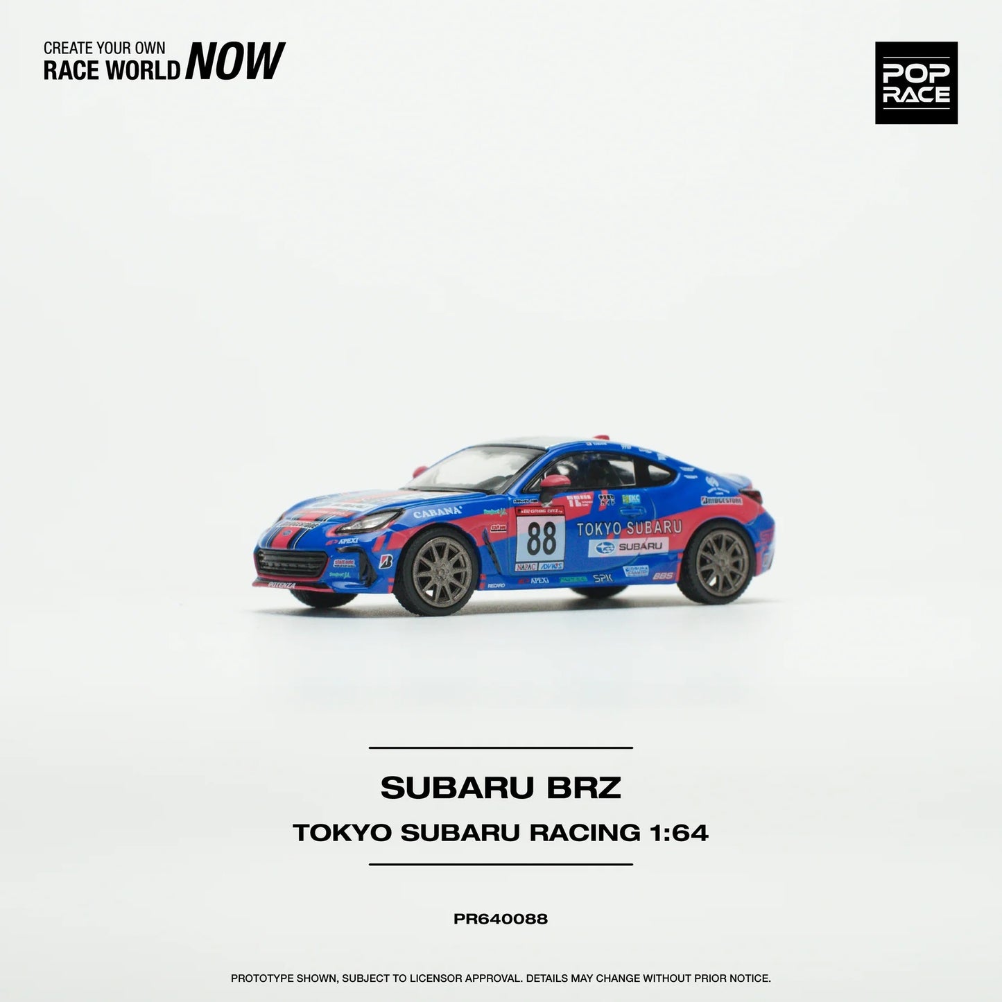 Subaru BRZ Tokyo Subaru Racing - Pop Race - Scala 1/64 PR64-0088