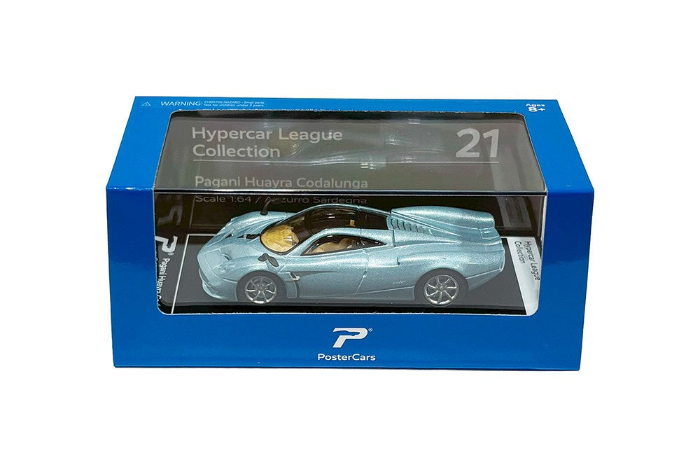 Pagani Huayra Codalunga (Azzurro Sardegna) - PosterCars - Scala 1/64 H21