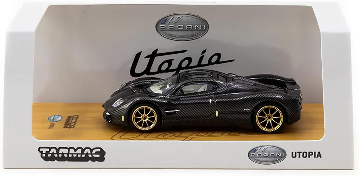 Pagani Utopia Black Carbon Fiber - Tarmac Works GLOBAL64 - Scala 1/64 T64G-TL055-BCF