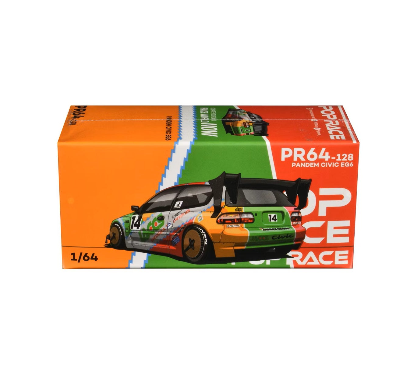 Pandem Civic EG6 #14 "JACCS" - Pop Race - Scala 1/64 PR64-128