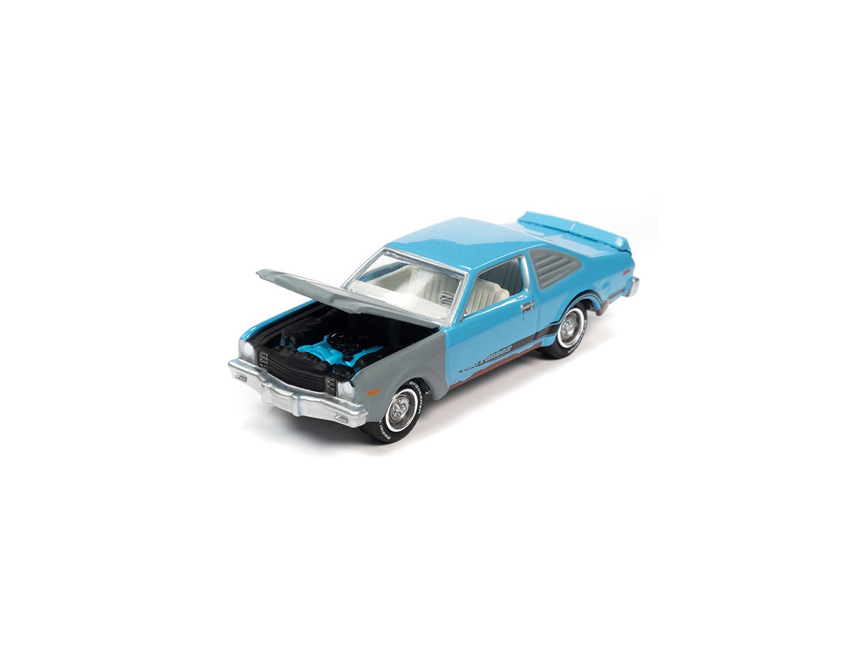 1976 Plymouth Volare Road Runner in Big Sky Blue & Primer Gray - Project in Progress - Johnny Lightning - Scala 1/64