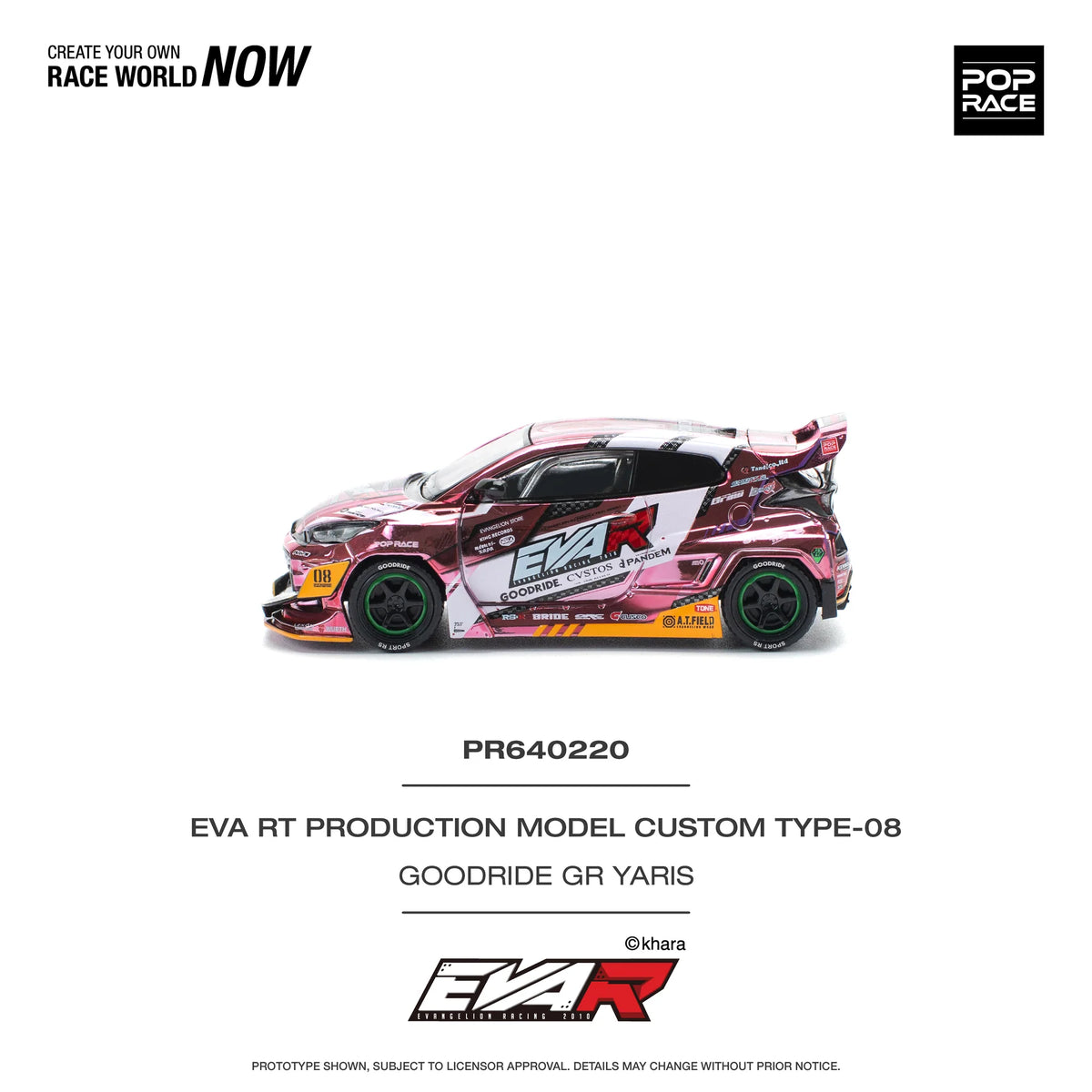 EVA RT Production Model Custom Type-08 Goodride GR Toyots Yaris - Pop Race - Scala 1/64 PR64-220