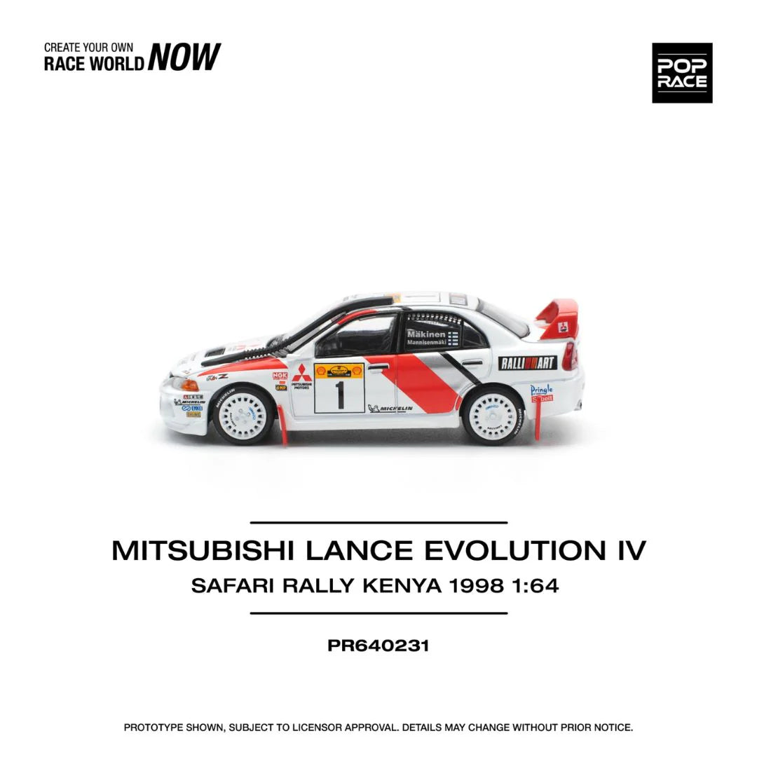 Mitsubishi lancer Evolution IV Safari Rally Kenya 1998 - Pop Race - Scala 1/64 PR64-231