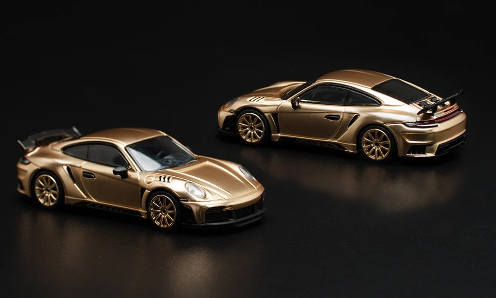 Porsche 992 STINGER GTR Gold - Pop Race - Scala 1/64 PR64-42