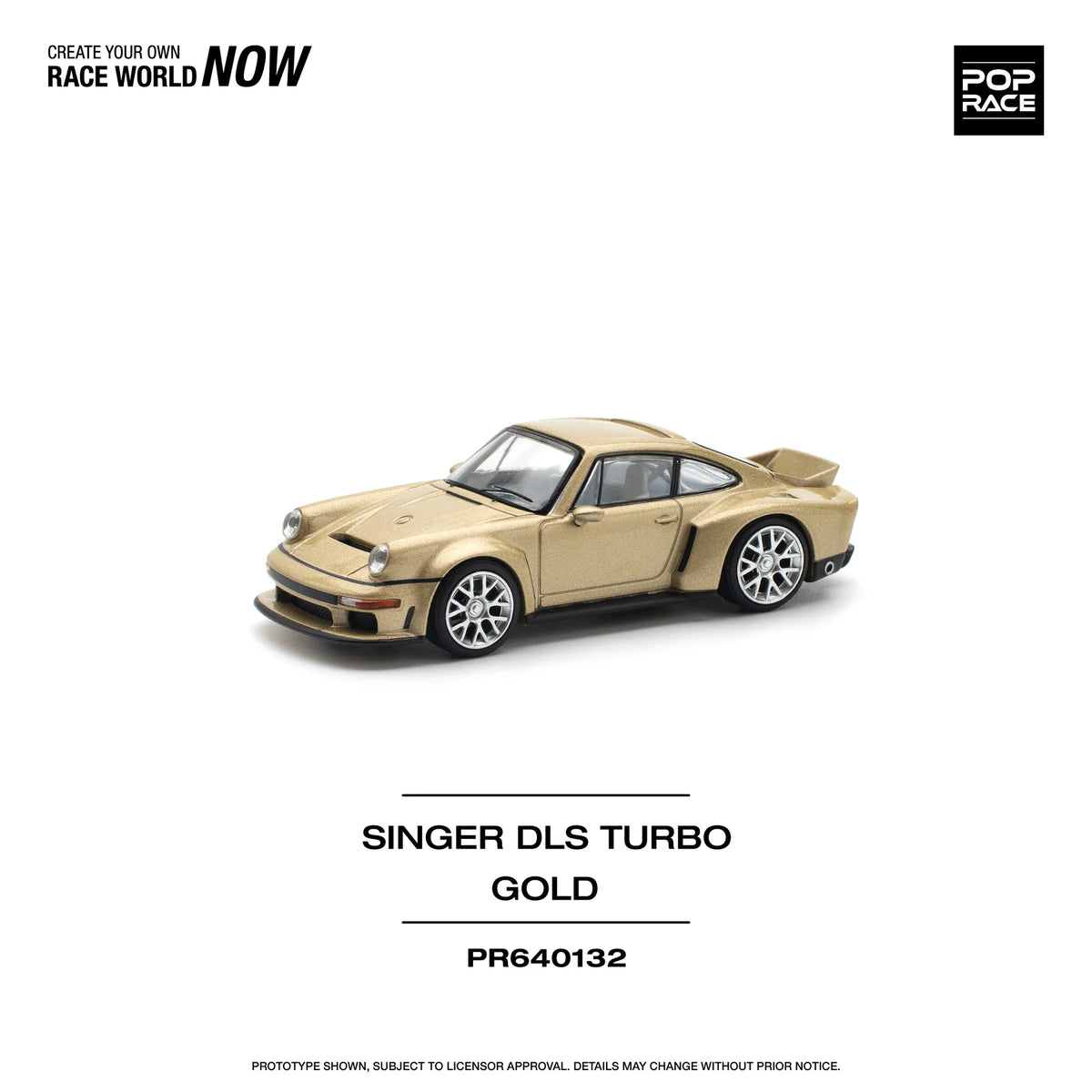 Pop Race - Porsche Singer DLS Turbo Gold - Scala 1/64 PR64-132